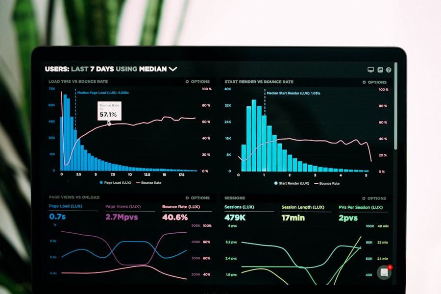 Abstract data flow architecture visualisation on dark monitors